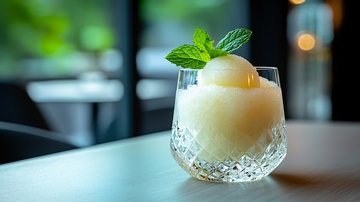 冰爽夏日黄绿色冰沙