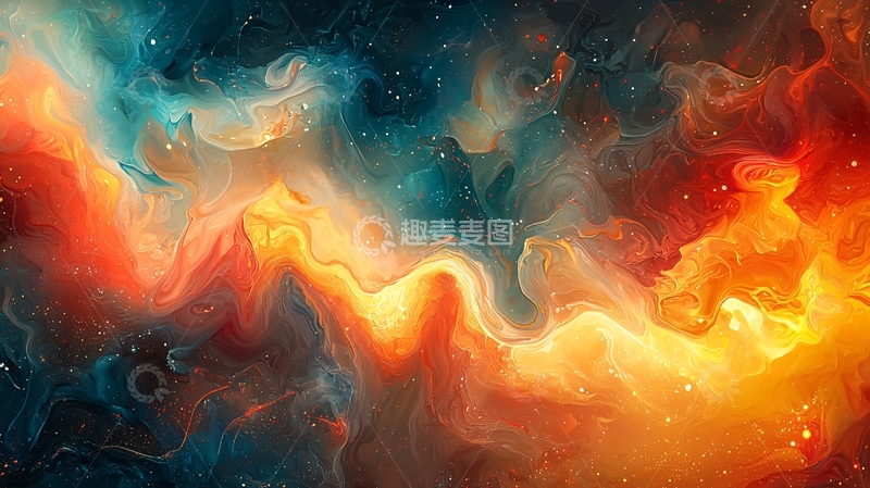 高清大图下载【趣麦麦图】抽象星云色彩