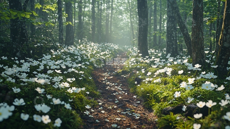 高清大图下载【趣麦麦图】林间小路