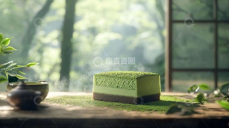 高清大图下载【趣麦麦图】抹茶蛋糕4
