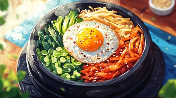 阳光下的美味拌饭