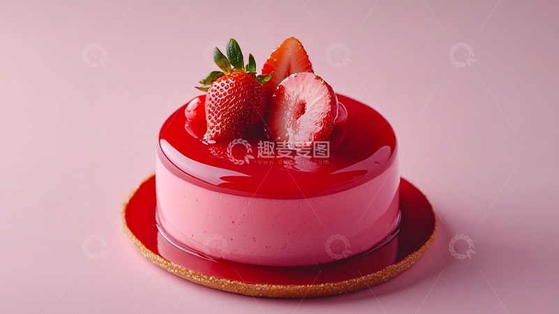 高清大图下载【趣麦麦图】草莓慕斯蛋糕3
