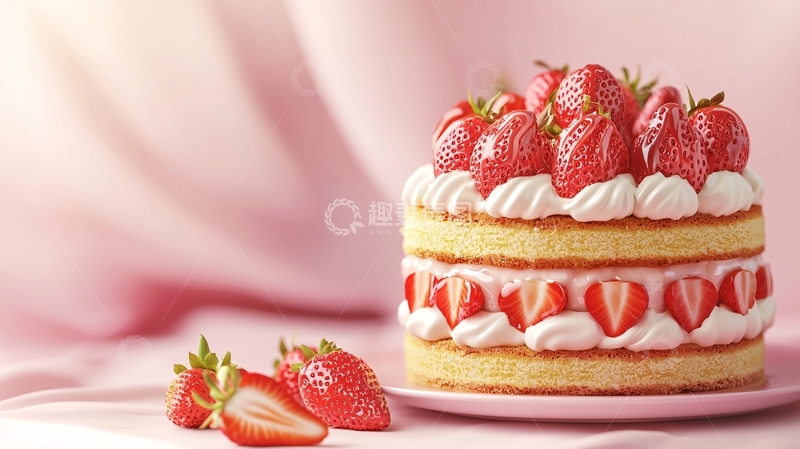 高清大图下载【趣麦麦图】草莓蛋糕5