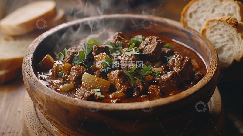 高清大图下载【趣麦麦图】热气腾腾的炖牛肉
