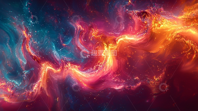 高清大图下载【趣麦麦图】绚丽多彩的宇宙星云