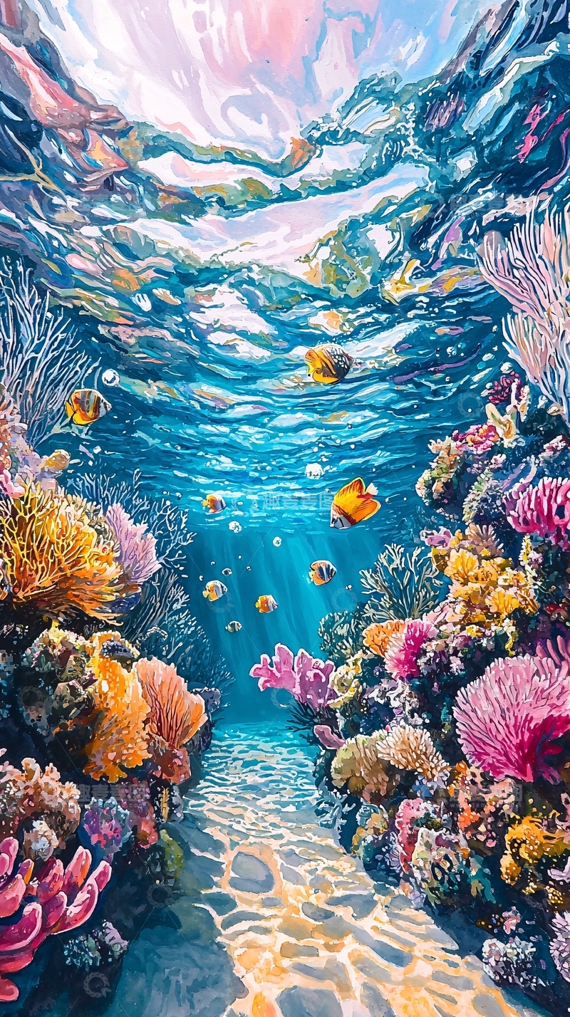 高清大图下载【趣麦麦图】水下珊瑚礁