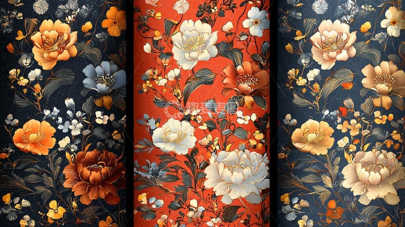 高清大图下载【趣麦麦图】花卉图案壁纸1