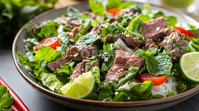 高清大图下载【趣麦麦图】牛肉沙拉