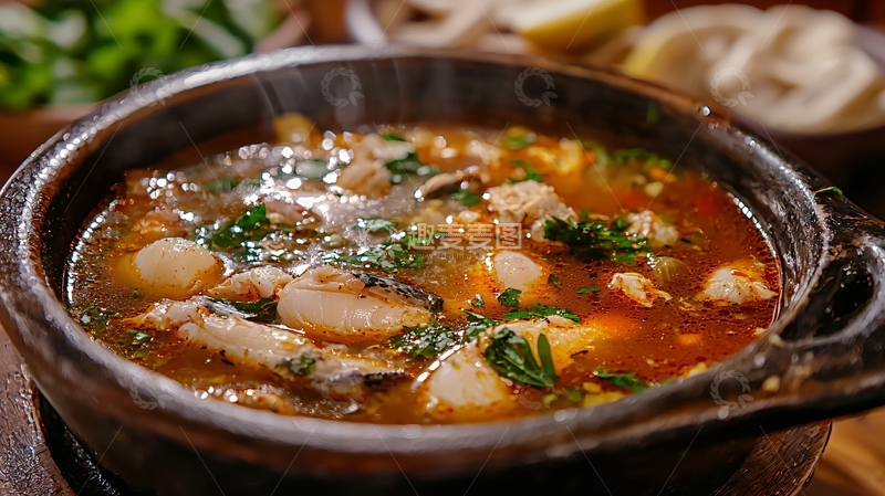 高清大图下载【趣麦麦图】红油汤底豆腐煲