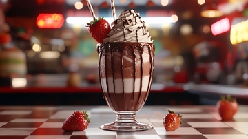 草莓巧克力奶昔