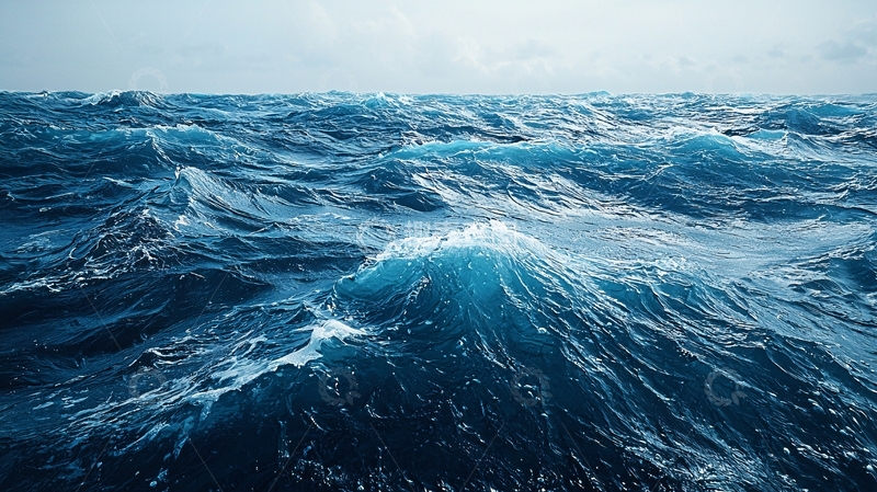 高清大图下载【趣麦麦图】波涛汹涌的蓝色海洋