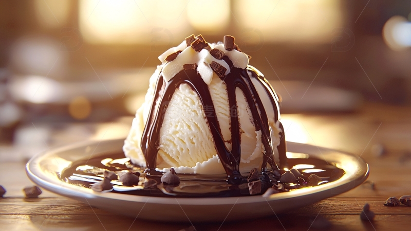 香草冰淇淋巧克力酱