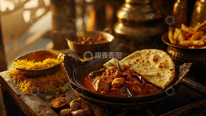 高清大图下载【趣麦麦图】咖喱鸡肉饭