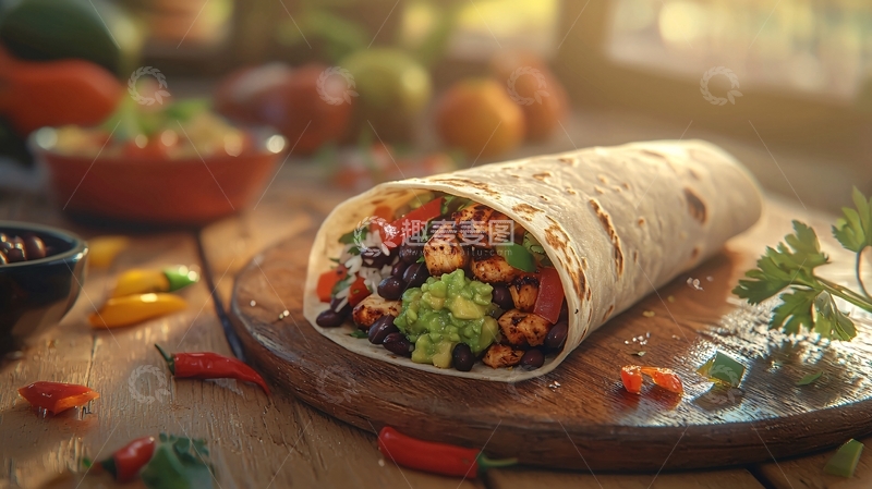 高清大图下载【趣麦麦图】美味的墨西哥卷饼