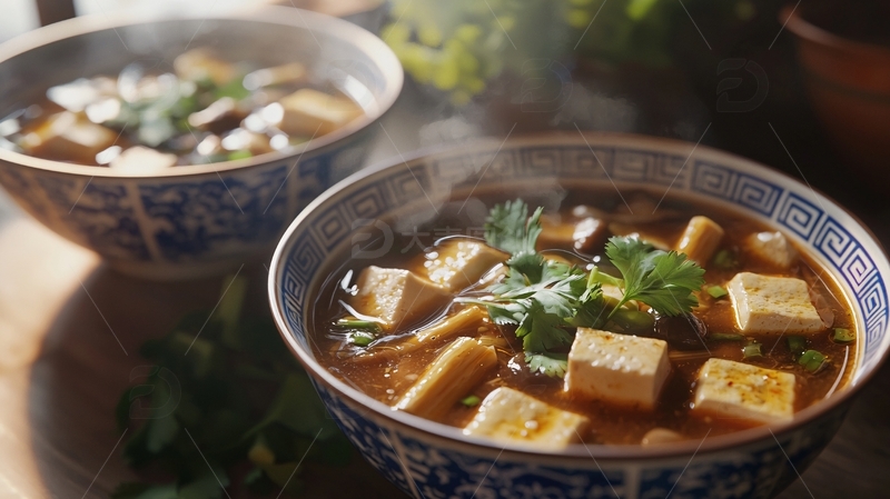 热气腾腾的豆腐汤