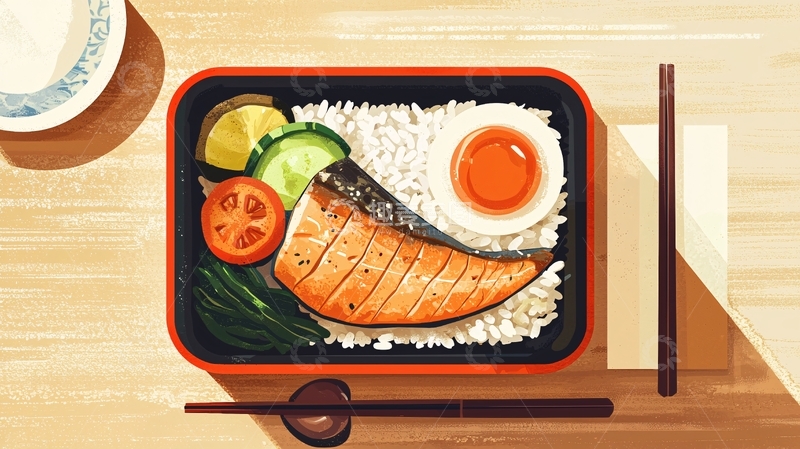 高清大图下载【趣麦麦图】日式便当