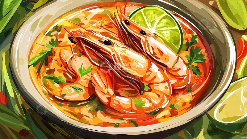 高清大图下载【趣麦麦图】冬阴功汤