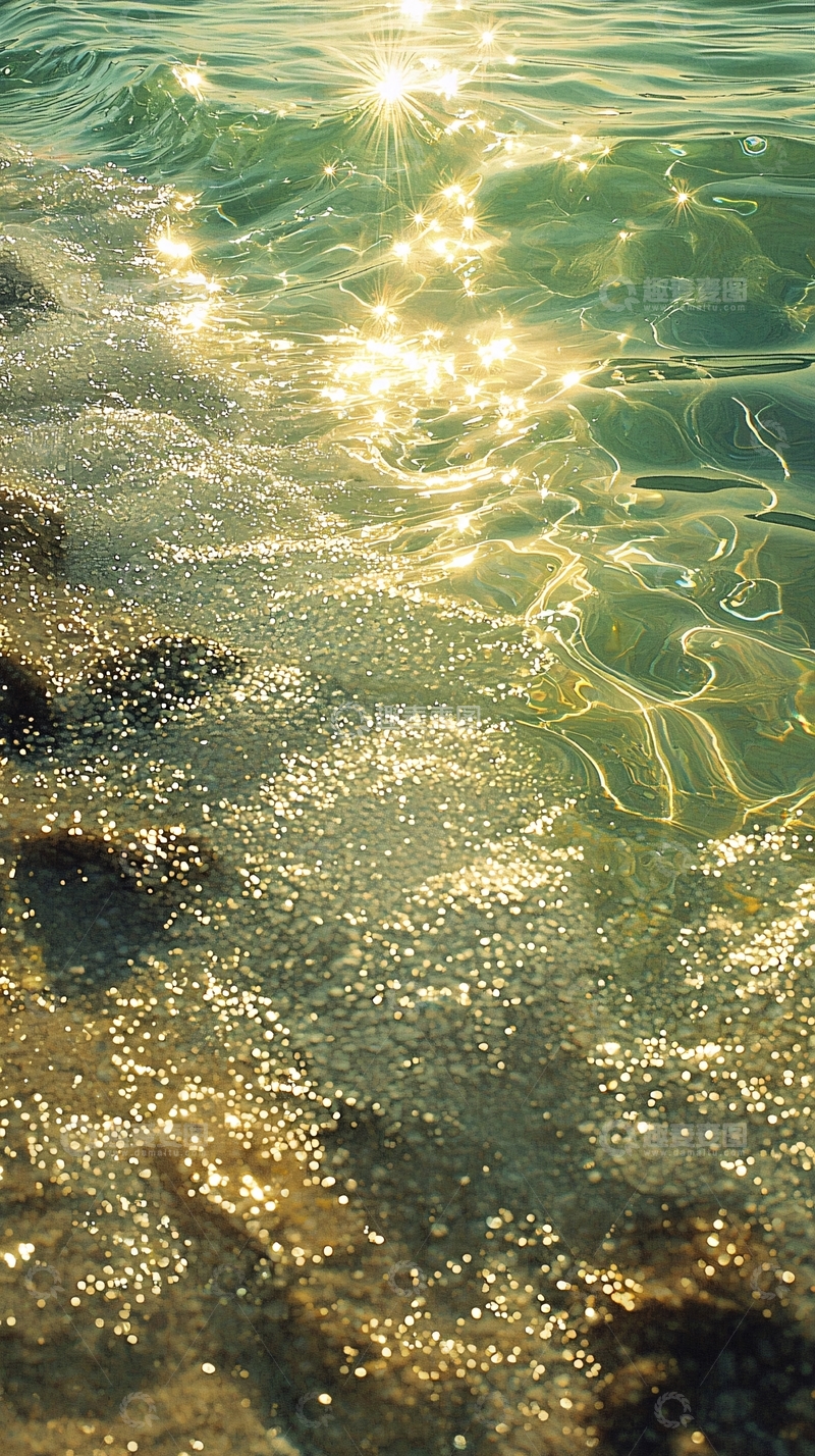 高清大图下载【趣麦麦图】清澈海面阳光闪耀