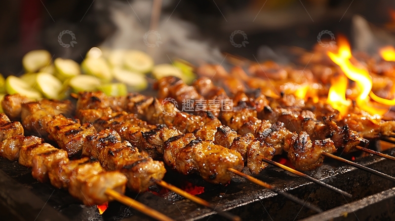 高清大图下载【趣麦麦图】烤肉串