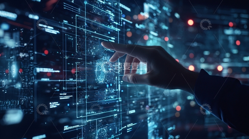 高清大图下载【趣麦麦图】科技感数据界面