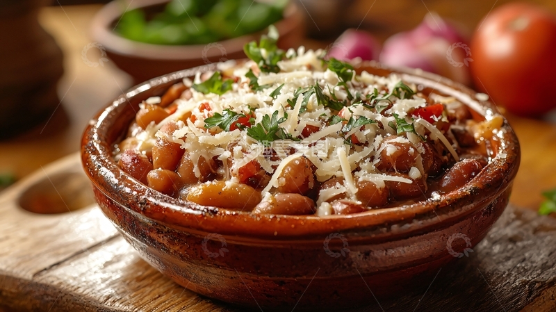 高清大图下载【趣麦麦图】奶酪焗豆