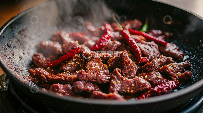 高清大图下载【趣麦麦图】香辣牛肉爆炒