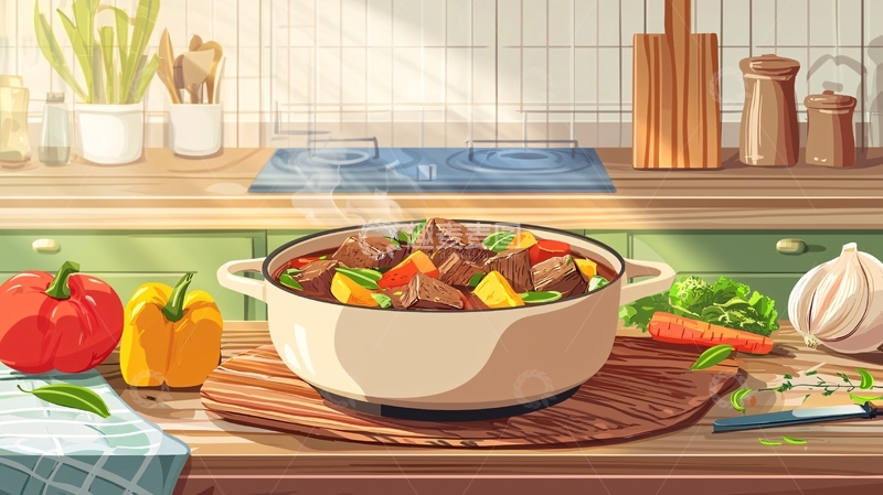 高清大图下载【趣麦麦图】厨房炖菜