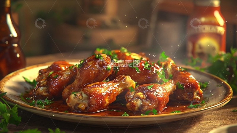 高清大图下载【趣麦麦图】香辣鸡翅