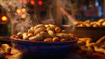 热气腾腾的煮花生