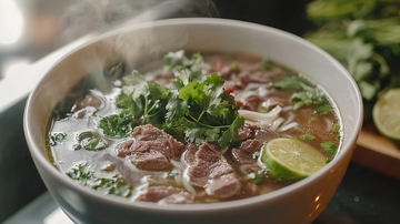 热气腾腾的牛肉粉