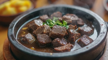 香喷喷的牛肉小块