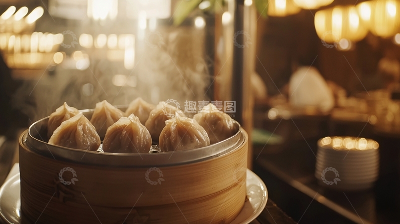 高清大图下载【趣麦麦图】蒸笼小笼包