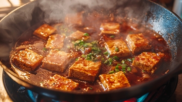 香喷喷的红烧豆腐