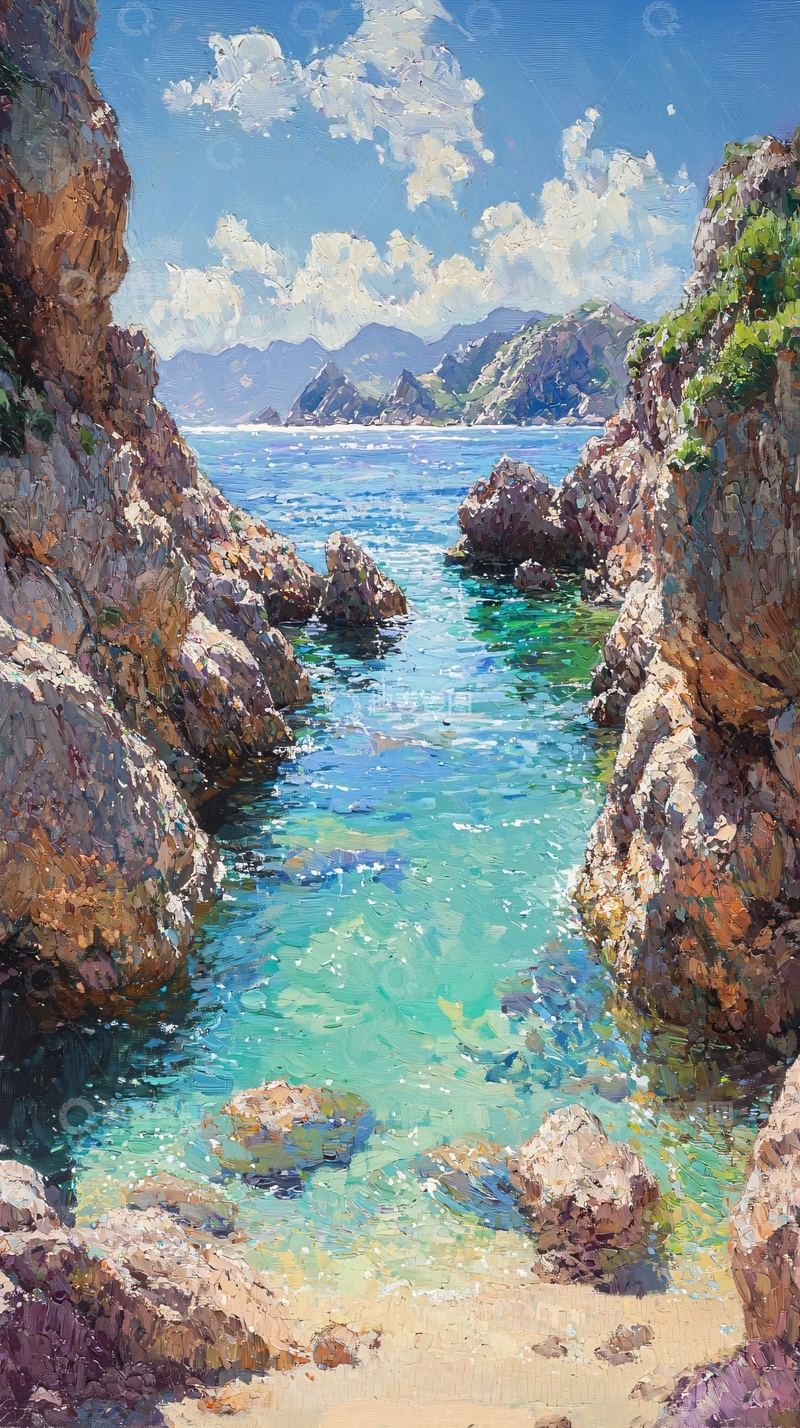 高清大图下载【趣麦麦图】海边岩石