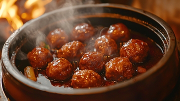 砂锅炖肉丸