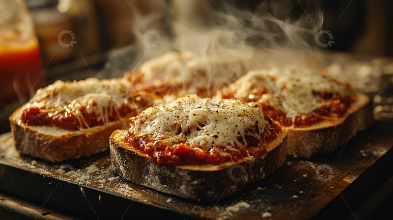 高清大图下载【趣麦麦图】热气腾腾的意式烤面包