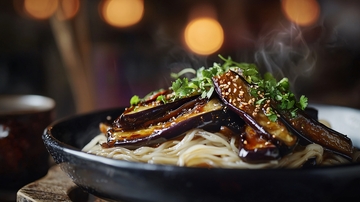 香煎茄子凉面