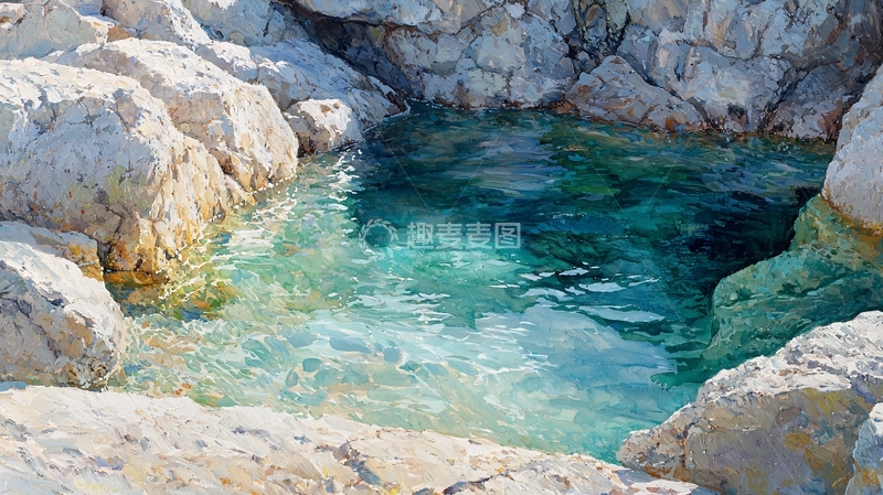 高清大图下载【趣麦麦图】清澈水潭