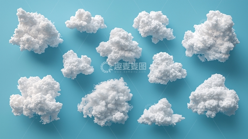 高清大图下载【趣麦麦图】棉花糖般的云朵集合