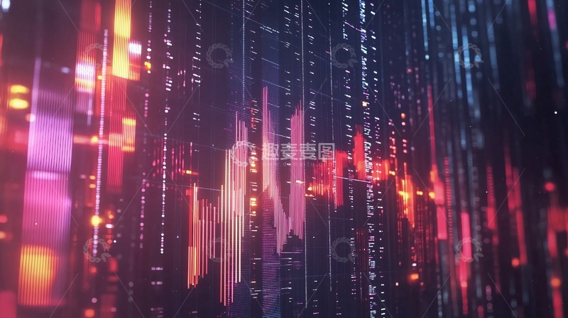 高清大图下载【趣麦麦图】流光溢彩的数字雨林