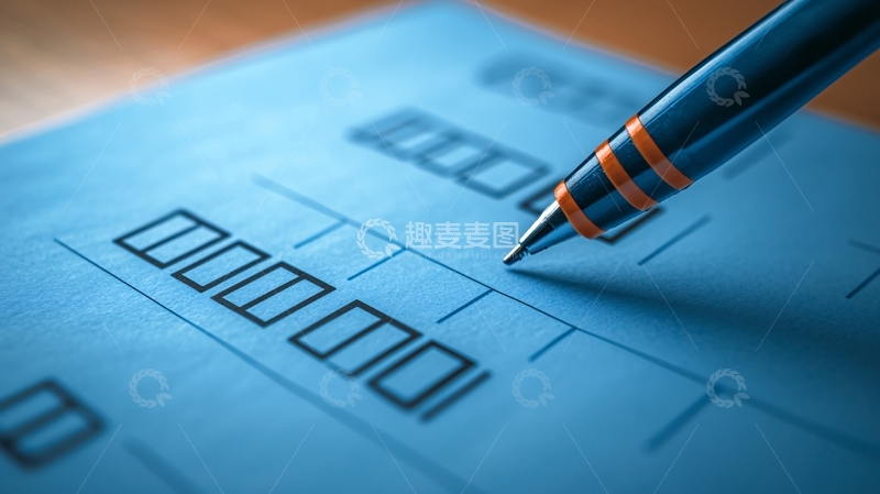 高清大图下载【趣麦麦图】蓝色表格