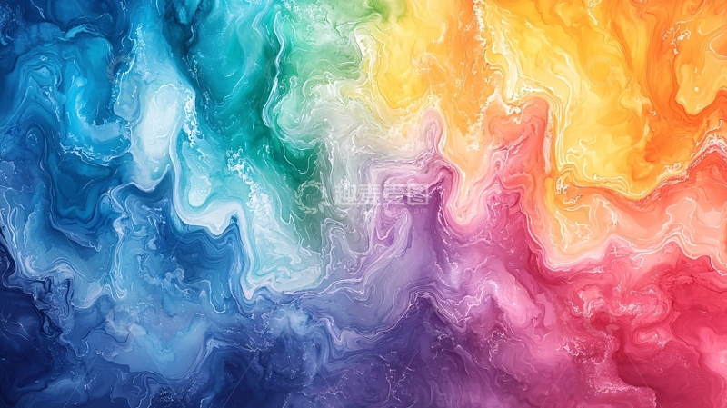 高清大图下载【趣麦麦图】抽象彩色漩涡背景