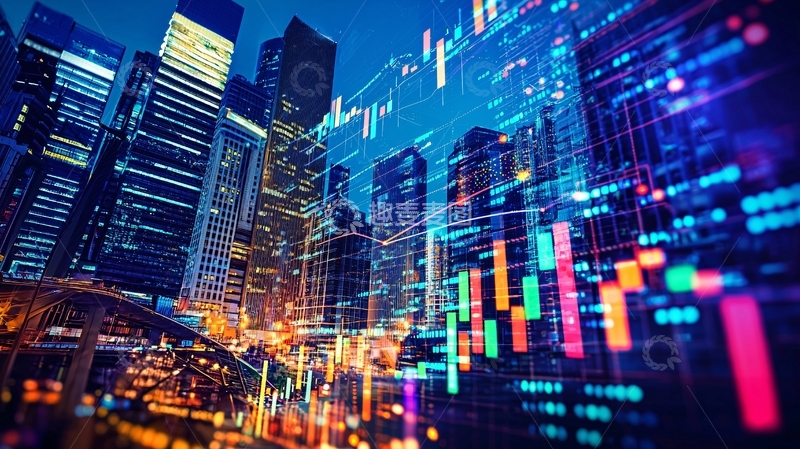 高清大图下载【趣麦麦图】夜景都市金融图