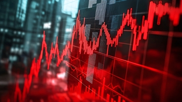 下跌的股票市场图表