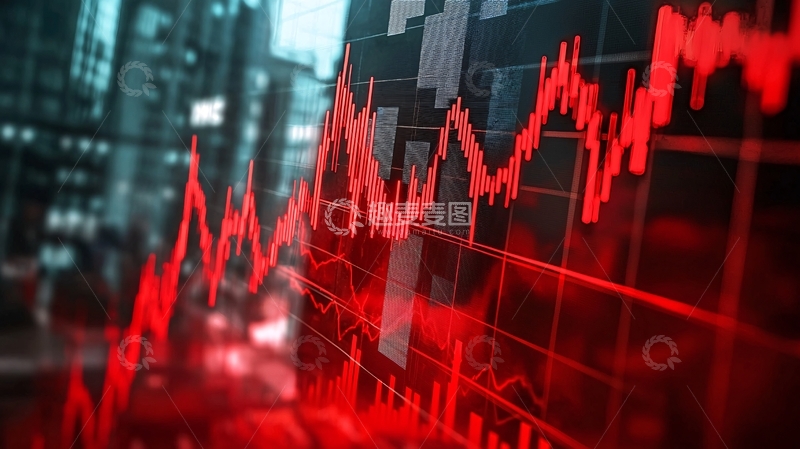 高清大图下载【趣麦麦图】下跌的股票市场图表