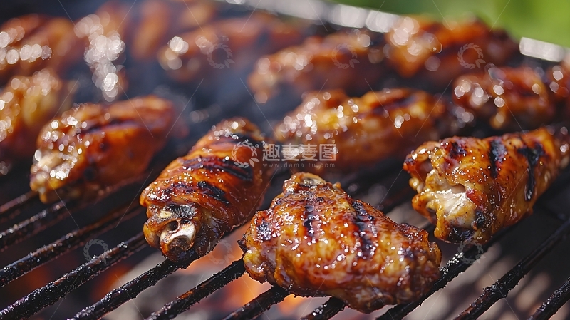 高清大图下载【趣麦麦图】烤鸡翅
