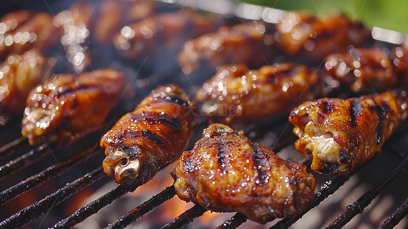 高清大图下载【趣麦麦图】烤鸡翅