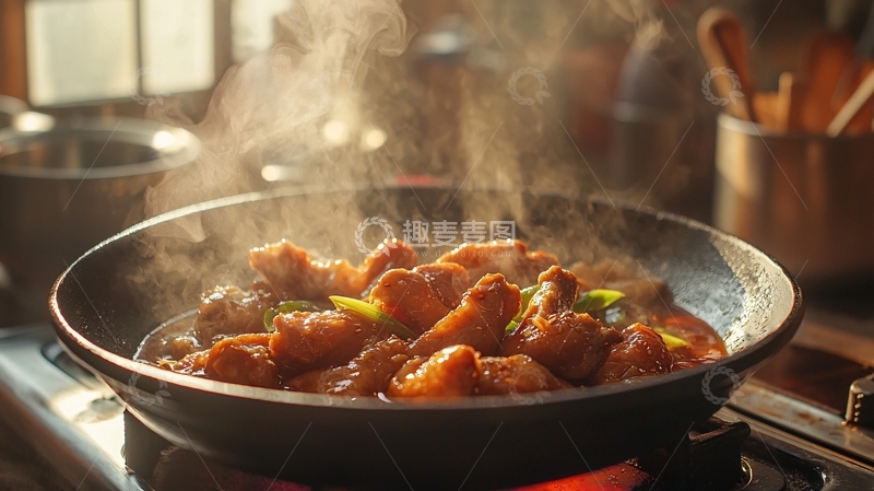 高清大图下载【趣麦麦图】热气腾腾的美味家常菜