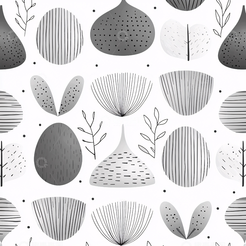 高清大图下载【趣麦麦图】抽象植物图案