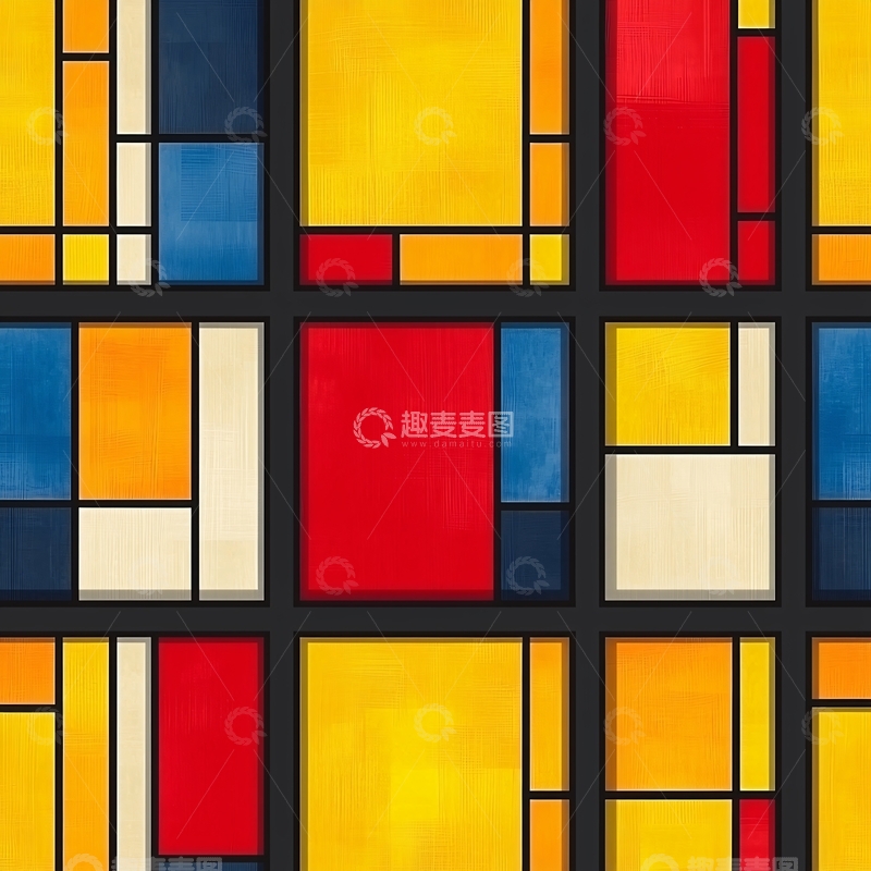 高清大图下载【趣麦麦图】蒙德里安风格